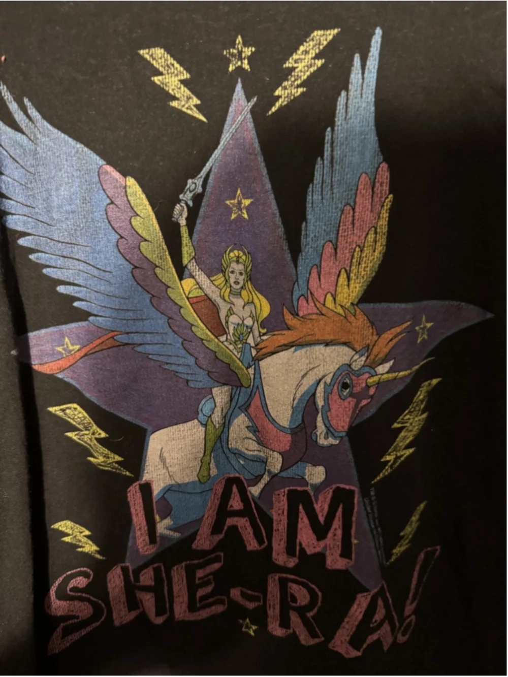 She-Ra Princess of Power Character L/S T-Shirt Men's Sz L Black